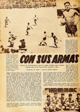 Naval (2) vs. Colo Colo (2). Revista Estadio N°453; 19-01-1952; pág. 8 (Parte 1)